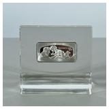 Sterling Fathers Day Bar | 1973, with fineness mark, set in an acrylic display stand; bar approx. w.