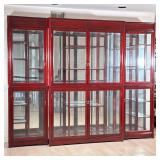 (3pc) Display Cabinet | Chinese style illuminated display cabinet, designed in three separate sectio