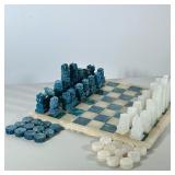Onyx & Stone Chess Set | Chess and checkers set.