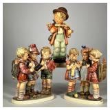 (3pc) 10-Inch Hummels | Large Hummel figures, including “Boy with Violin”, “Three Schoolboys”, and “