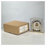 [NIB] LINDEN QUARTZ SKELETON CLOCK | New in box Linden crystal cased quartz skeleton clock. - h. 10.