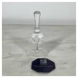 Swarovski Bell | Swarovski Crystal bell with chime and raised flowers on front. Original box. - h. 6