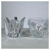 (2pc) Orrefors & other Crystal Bowl | Including an Orrefors Sweden crystal glass cache pot and a tul