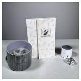 (6pc) SILVER PLATE ITEMS | Including a set of crystal candle / tea light holders [only 5 of 6 are pr