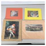 Mikasa Crystal Wine Set | Unframed art prints, including a print of Marc Chagall, Gustav Klimt, Dana