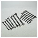 (14pc) BONNEY CRESCENT WRENCHES (SPANNERS) | Including seven metric crescent wrenches from 10 mm to 