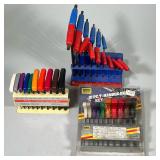 (3pc) Group Of Handle Held Key Sets | Hex key sets. - h. 10 x w. 5.5 x l. 7 in (set in stand)