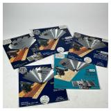 (5pc) Sears Kromedge 9 Inch Saw blades | Including a master combination, two rips apply tooth and on