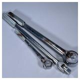 (3pc) LARGE S-K RATCHET WRENCHES | Inlcuding large 3/4” drive ratchet wrench, 3/4” right angle socke