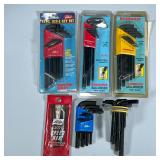(6pc) HEX KEY SETS | Mixed lot of hex key/allen key sets including: 2 New in box Bondhus Balldriver 
