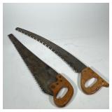 (2pc) VINTAGE SAWS | l. 31 in (largest)