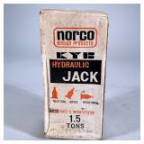NIB NORCO 1.5 TON BOTTLE JACK | New in box NORCO KYB 1.5 ton hydraulic bottle jack . - h. 10 x w. 4 