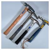 (4pc) FRAMING & OTHER HAMMERS | Including: Vaughan large framing hammer, Great Neck framing hammer, 