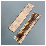 Sterling Silver Cased Comb | Silver-backed hair comb, with a fitted case marked "Sterling"; case onl