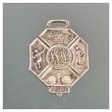 Sterling Silver Golf Medal | Sunday World Field Day, dated 1910, Lamber Bros NY, marked "sterling" o