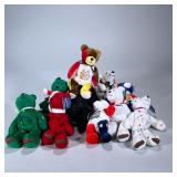 (10pc) LIMITED TREASURES & OTHER STUFFED BEARS | Mixed lot of Limited Treasures Holiday Edition Bear