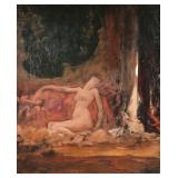 BENJAMIN CONSTANT (FRENCH, 1845-1902) | Nude sketch Oil on board h. 25.75 x 21 in., Signed lower lef