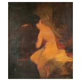 ALFRED RICHARD MITCHELL (1888-1972) | seated nude Oil on canvas, 28.25 x 23 in. Signed and dated 193