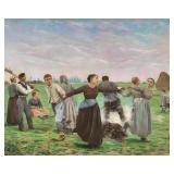 HENRI LEPIND (FRENCH, 19TH CENTURY) | Figures dancing around a fire oil on canvas signed lower right