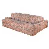 GEORGE SMITH DOUBLE SIDED SOFA | Overall upholstered with matching apron h. 33 x w. 77.5 x l. 102 in