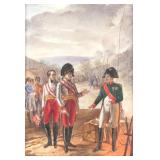 PORTRAIT MINIATURE SCENE: NAPOLEON & GENERALS | 6 x 4.5 in., approx sight h. 8.5 x w. 6.5 in. (frame