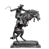 AFTER FREDERIC REMINGTON: BRONCO BUSTER | Bronco Buster h. 24.75 x w. 15.5 x d. 18 in.