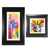 "(2pc) PETER MAX (B. 1937), LITHOGRAPHS | Statue of Liberty Liberty Head: 23 x 23 in. sight, signed 