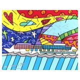 "ROMERO BRITTO (BRAZILIAN, B. 1963) EMBELLISHED GICLEE | Cruise at SeaGiclee on canvas 15 x 20 in. C