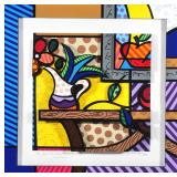 "ROMERO BRITTO (BRAZILIAN, B. 1963) 3-D PRINT | Living Mixed Media Signed & numbered ""310/750"" on 