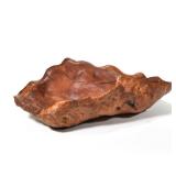 "LARGE BURL WOOD BOWL, LIGHTHOUSE MARK | A natural formed Burl wood bowl, branded with lantern light