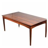 "DANISH MID-CENTURY ROSEWOOD DINING TABLE: BLOOMINGDALE