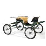 JERALD MFG "DEVON VICEROY" SULKY PONY CART, HILFIGER COLLECTION | Having green paint with yellow/gol