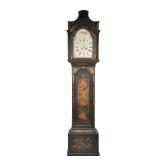 "CHINOISERIE GRANDFATHER CLOCK | 19th/20th century h. 92.5 x w. 20 x d. 9.5 in."