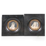 (2pc) ORIENTALIST SCHOOL PORTRAIT MINIATURES | possibly Persian