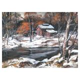 "CARL GAERTNER (AMERICAN, 1898-1952) | Sugar Camp oil on masonite h. 28 x w. 40 in., sight Signed lo