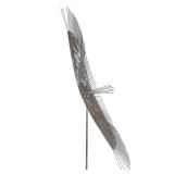 "MONUMENTAL CURTIS JERE STYLE BIRD SCULPTURE | welded rod and brushed metal 79 x 22.5 x 10, approx. 