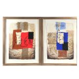 "(2pc) THOMAS HAMANN (B. 1955) EMBOSSED LITHOGRAPHS | TALK TALK I / TALK TALK II Embossed lithograph