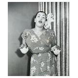"BILLIE HOLIDAY SILVER GELATIN PHOTOGRAPH | Monochrome photographic print of Billie Holiday, matted 