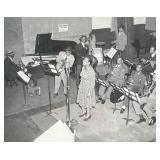"BILLIE HOLIDAY PHOTOGRAPH, RECORDING STUDIO 1940 | Billie Holiday in the studio at a recording sess