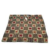 ANTIQUE AMERICAN HOOKED RUG, HILFIGER COLLECTION | Having alternating patches of flowers and colorfu