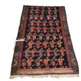 ANTIQUE PERSIAN RUNNER FRAGMENT, HILFIGER COLLECTION | Having geometric pattern of guls on a blue gr