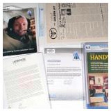 (4pc) ARMSTRONG FAMILY EPHEMERA | Including handyman version 19 number four graded and addressed to 