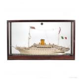 "RICIORDO AUTERI FOLK ART MODEL STEAMER SHIP | Hand made by Riciordo di G. Auteri, an Italian immigr