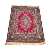 ROYAL ASHAN WOOL RUG | Having colorful decoration on Sultan Red backing - w. 54 x l. 72 in.