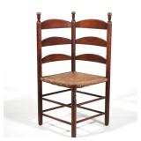EARLY 20TH CENTURY LADDER BACK CORNER CHAIR | h. 39 x w. 19 x d. 19 in.