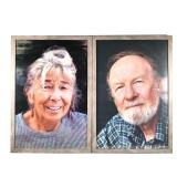 "(2pc) FRANK RITTER (AMERICAN, 1947-2023) PETE & TOSHI SEEGER | Portraits of Pete & Toshi Seeger Lar