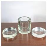 (2pc) Ward Bennett Glass Vide Poches | A pair of Ward Bennett for Brickel Assoc. glass vide-poche / 