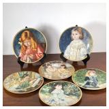 (6pc) Renoir Collector Porcelain Plates | “The Children of Renoir” collection, showing children