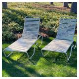 (2pc) Outdoor Lounge Chairs | By Tropitone, outdoor / poolside patio lounge chairs. - w. 27 x l. 64.