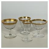 (50pc) Gilt Rimmed Glassware | 50+ pieces, antique gilt stemware, including several different types 